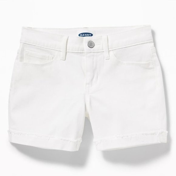 White Mid-Length Denim Shorts by Old Navy NWT - Picture 3 of 4